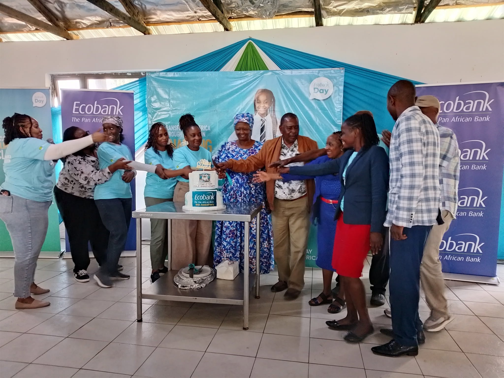 Heritage of Faith and Hope celebrating with partner Ecobank