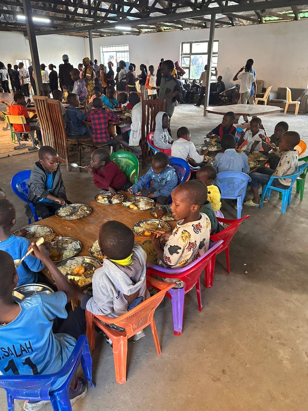 Children sharing a meal